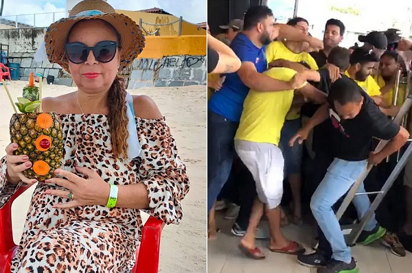 Yeda Batista da Silva, de 46 anos, morreu depois de passar mal durante um tumulto (Foto: Reprodução)
