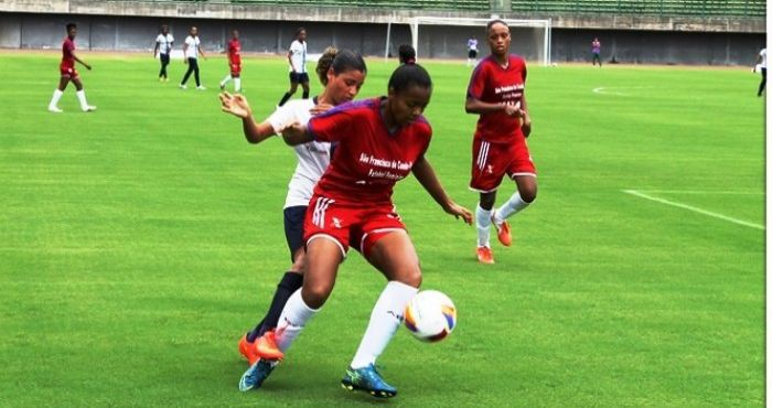 São Francisco (de vermelho) é o atual campeão baiano (Foto: Carlos Santana/FBF)